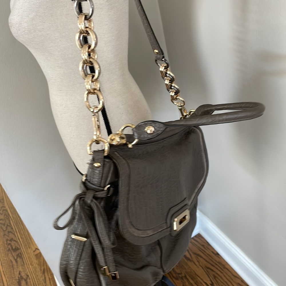 COACH hobo with gold details and toffany blue interior retail $495 - Picture 11 of 16